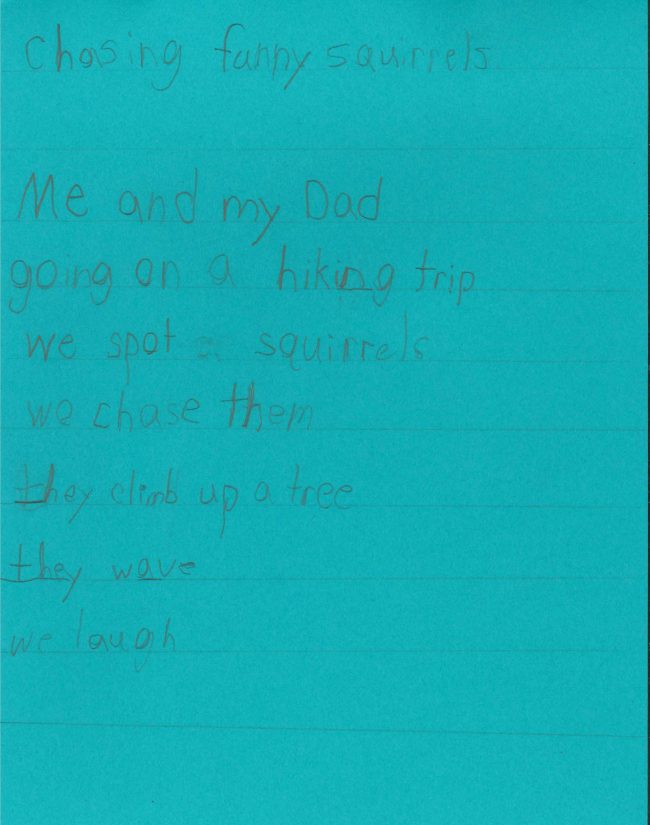 1st Grade 1st Place - Emerico Picardi, Chasing Funny Squirrels