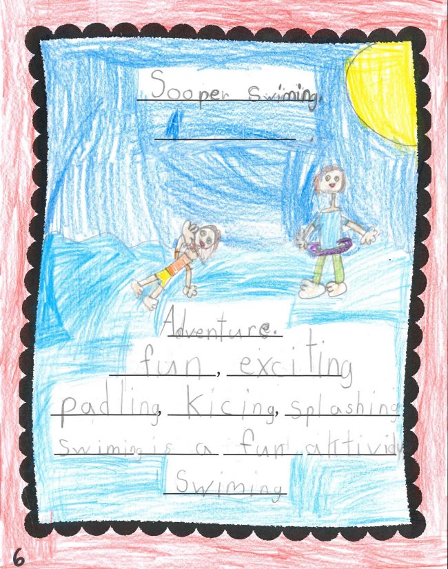 1st Grade Honorable Mention - Avery Falanga, Super Swimming