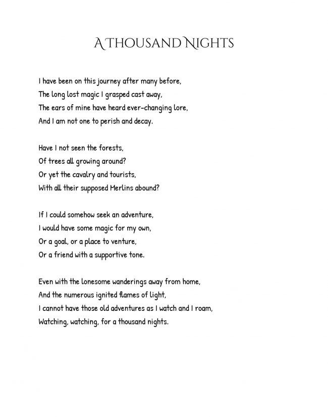 Middle School Honorable Mention - Riley Maibor, A Thousand Nights