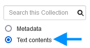 Screenshot of "Text Content" radio button
